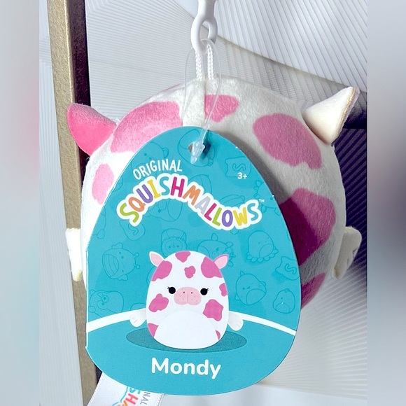 Squishmallow Mondy the Seacow Clip 3” NWT - Picture 2 of 3